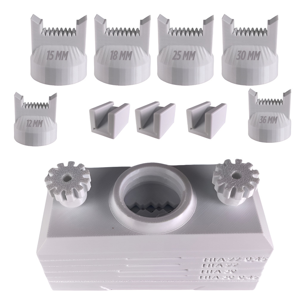 Kit 6x Bicos Cola Topo Mdf + Base Cola Fita + Guia Fitas Mdf 12mm 15mm 18mm 25mm 30mm 35mm