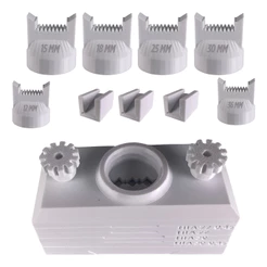 Kit 6x Bicos Cola Topo Mdf + Base Cola Fita + Guia Fitas Mdf 12mm 15mm 18mm 25mm 30mm 35mm