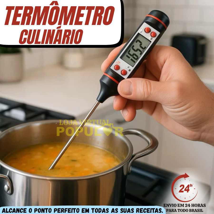 Termômetro De Cozinha Culinário  Digital Espeto P/ Cozinha temperatura Top