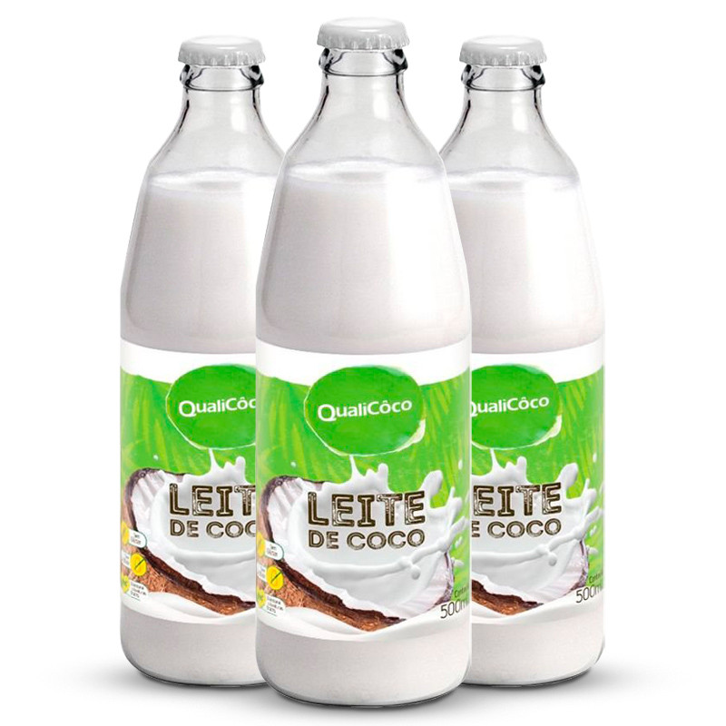 Kit 3 Leite de coco QualiCôco 500ml