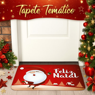 🎅 Tapete de Natal Decorativo – Emborrachado Antiderrapante – Preço de Fábrica em Oferta na Shopee