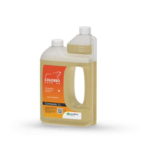 Colosso Pour On 1L combate carrapatos, bernes e moscas