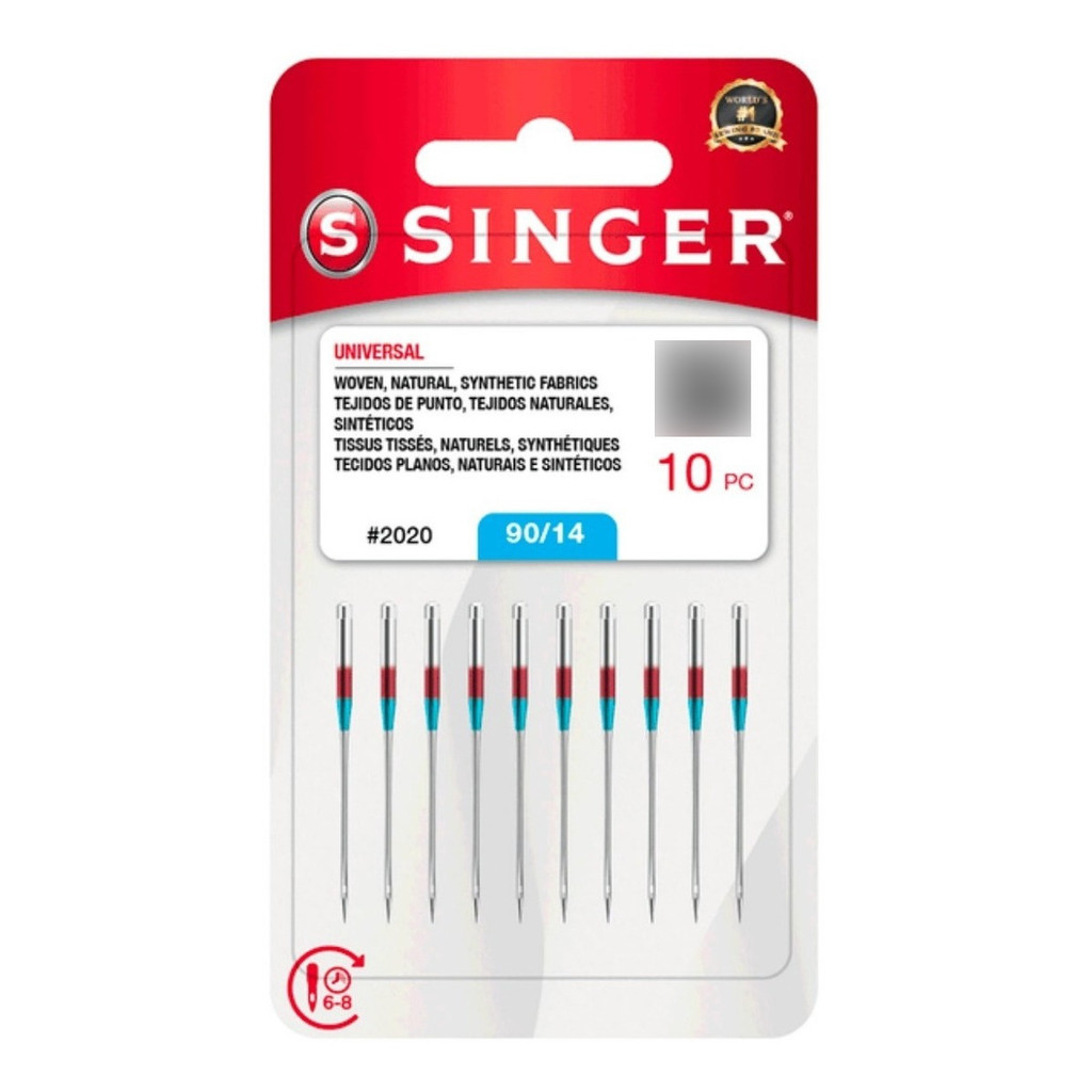 Agulha Singer Original 90/14 Máquina De Costura Pacote 10 Unid