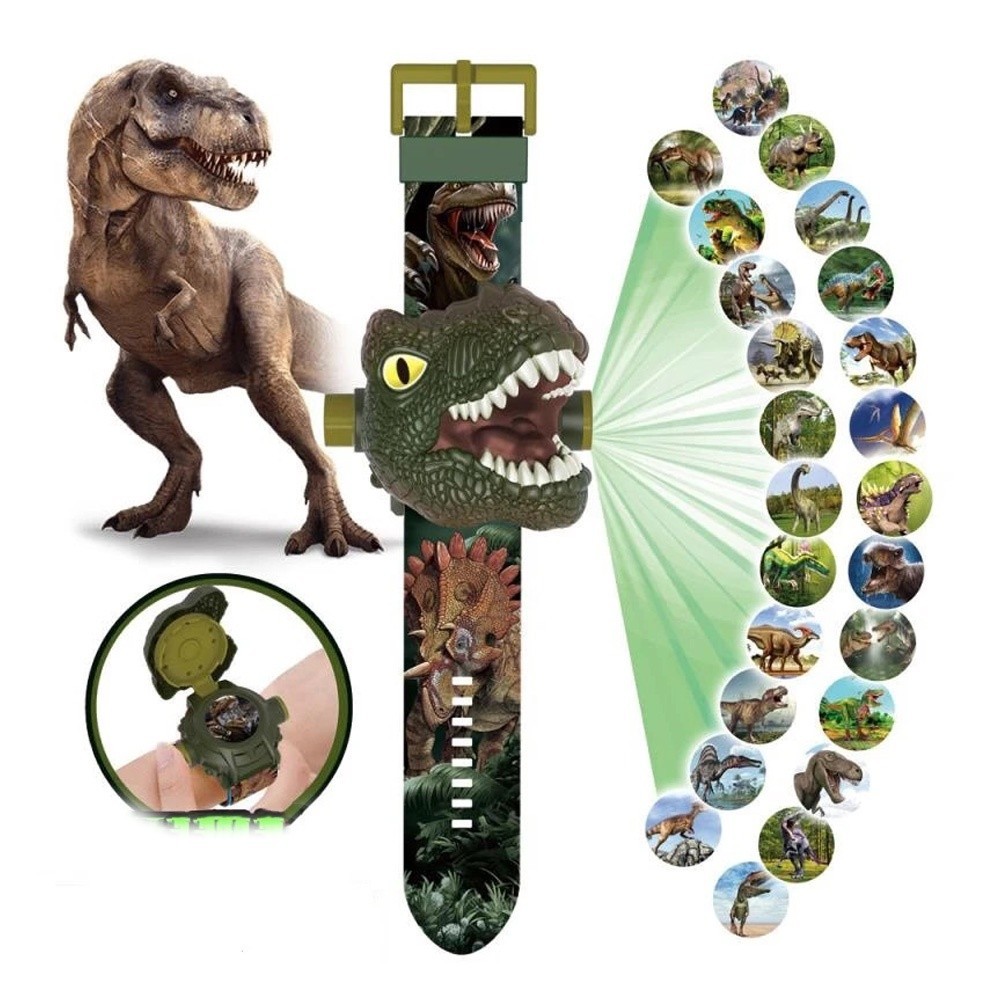 Relógio Dinossauro Luzes Projetor Infantil Tiranossauro Rex em Oferta na Shopee