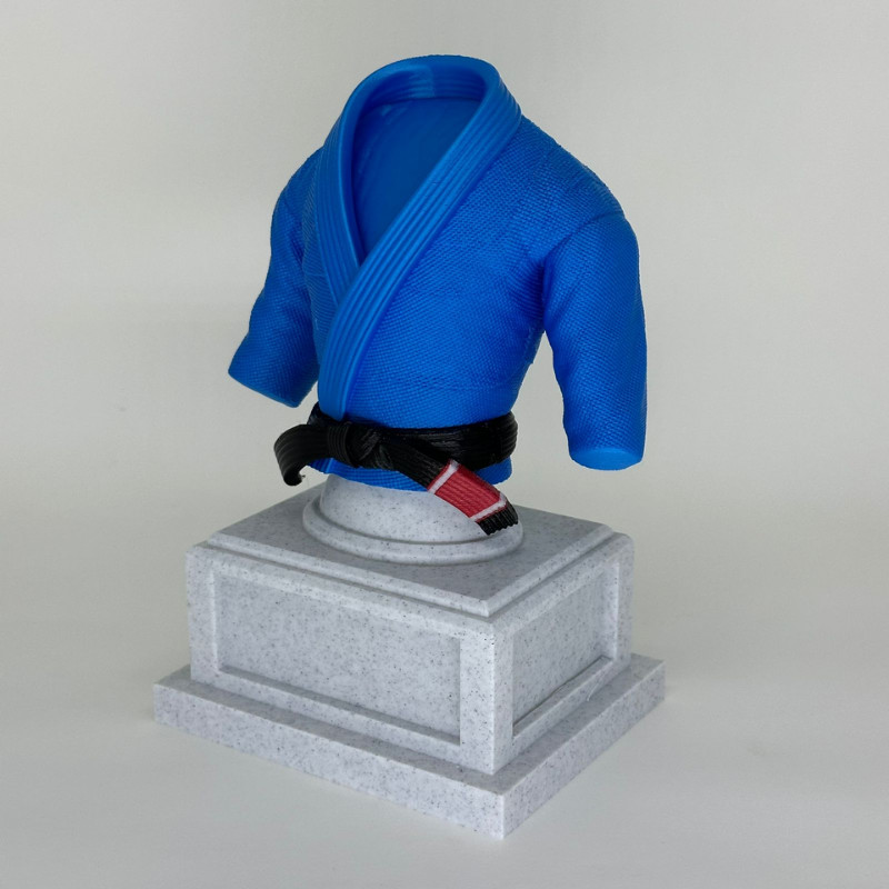Escultura Estatua Decorativa TROFEU LUTA KIMONO JIUJITSU JUDO CAMPEAO Luxo Estatueta Impressao 3d