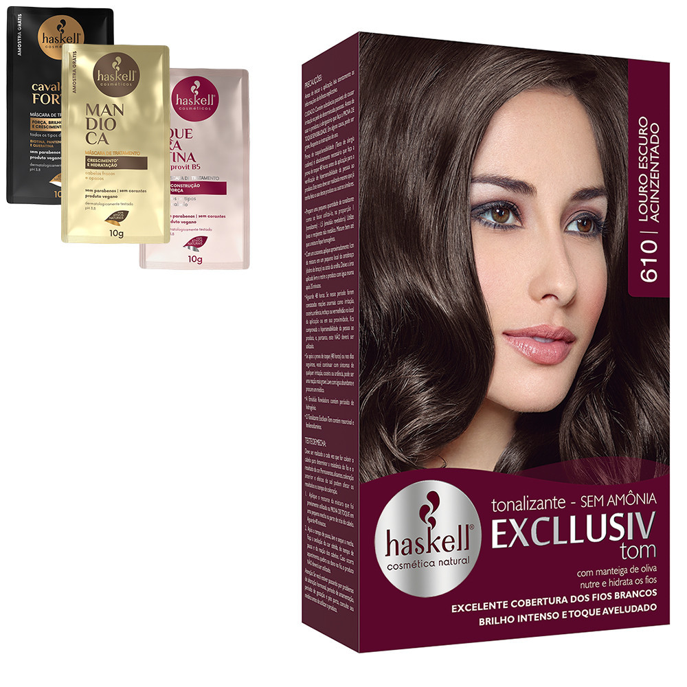 Tonalizante Excllusiv Tom Louro Escuro Acinzentado 610 Haskell em Oferta na Shopee