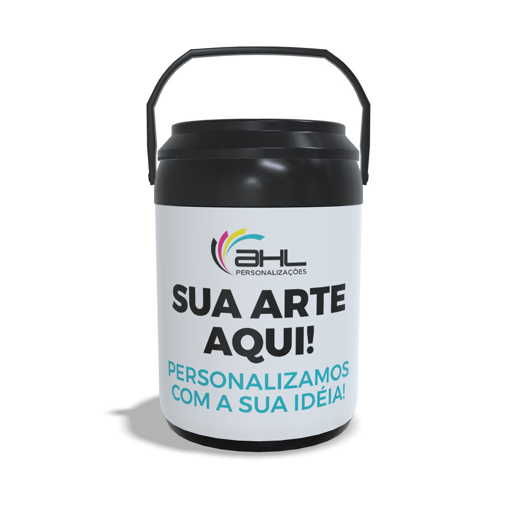 Cooler Térmico Personalizável Preto para 16 Latas