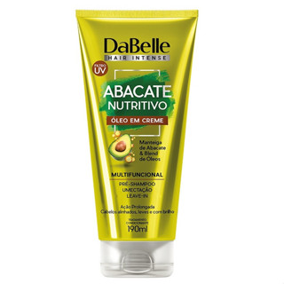 Dabelle Óleo Em Creme Leave-in Pré Shampoo Umectação Nutrição Proteção Térmica Abacate Nutritivo 190ml em Oferta na Shopee