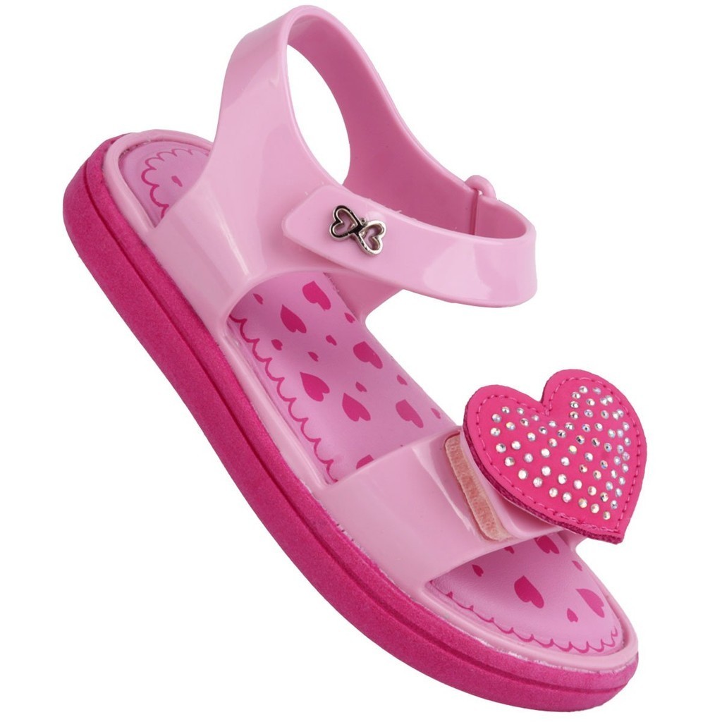 Sandália Infantil Feminina Worldcolors Lolpop Coração Brilho -  Rosa - Baby & Kids Fashion