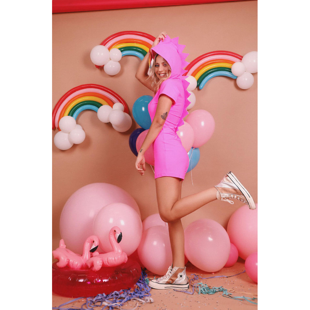 Fantasia Dinossauro Rosa Feminino Adulto - Fantastique
 em Oferta na Shopee