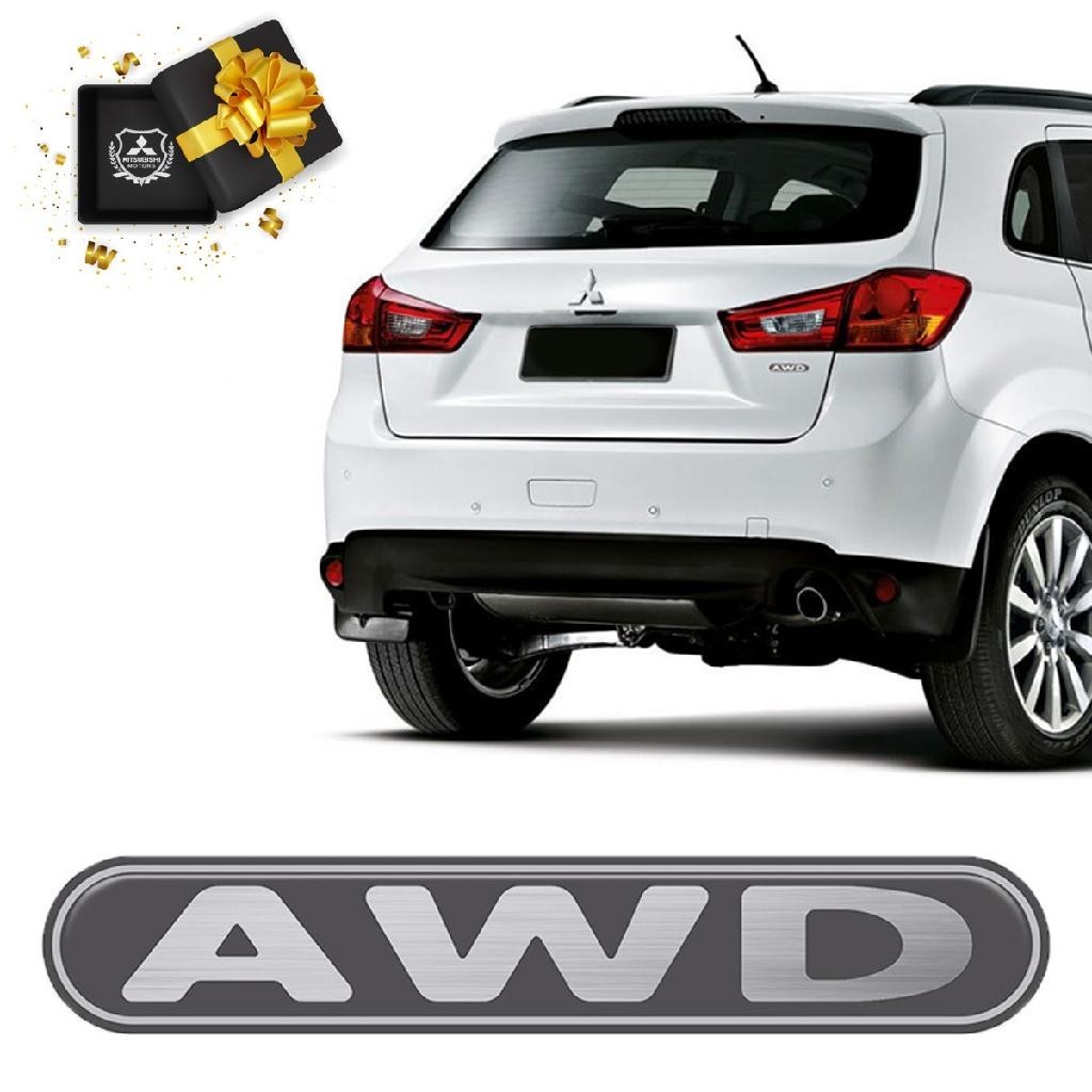 Adesivo Logo Awd Asx Outlander Tampa Traseira Mod. Original