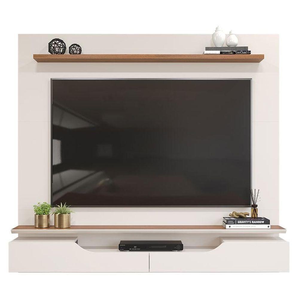 Painel Para Tv Levi Off White Freijó - Dj Móveis em Oferta na Shopee