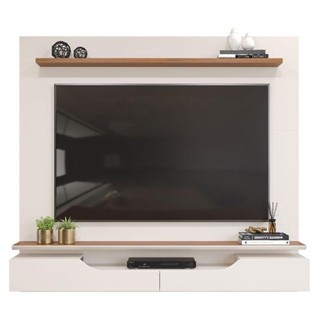 Painel Para Tv Levi Off White Freijó - Dj Móveis em Oferta na Shopee