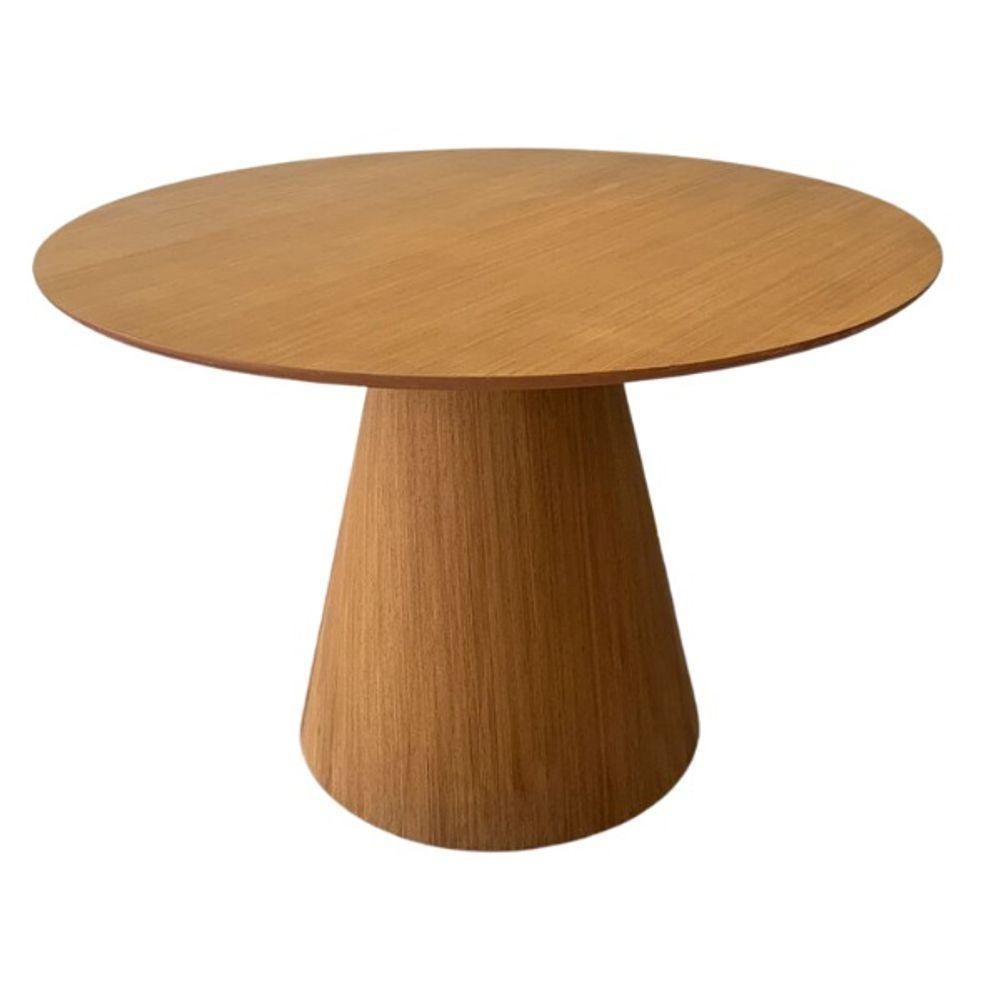 Mesa De Jantar Cone 80 Cm Tampo Freijó Base Freijó Cor Marrom em Oferta na Shopee