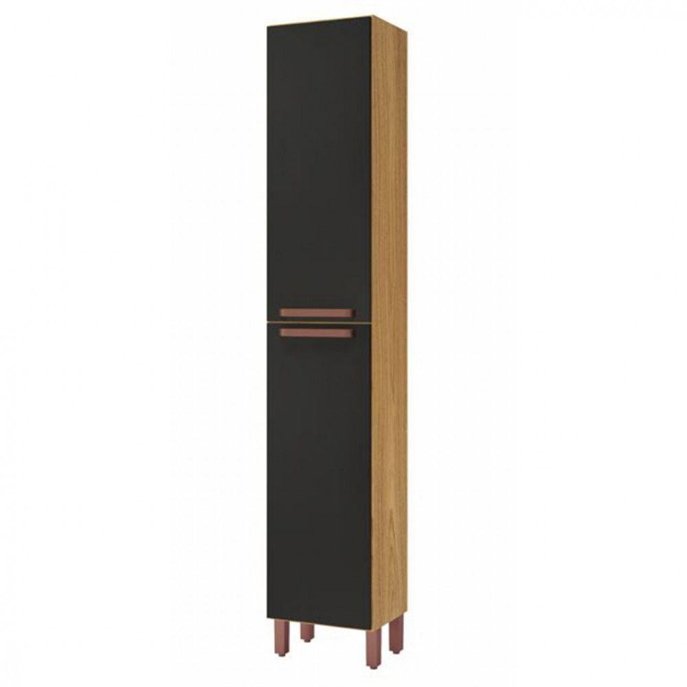 Paneleiro Indekes Monza Simples 2 Portas 40 Cm Freijo/Chumbo - Home & Living