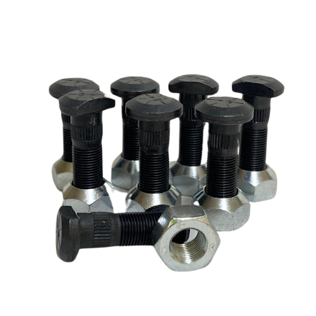 Jogo 8 Parafuso c/ Porca Roda Dianteira Direita Ford F4000 75/90 antiga F350 caminhonete right rosca ZM original em Oferta na Shopee