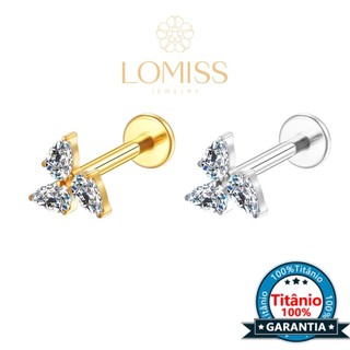 Piercing Labret Titânio PVD com Detalhe de Cobra e Revestimento Helix, Orelha, Flat, Conch, Tragus, Lóbulo Ponto de Luz em Oferta na Shopee