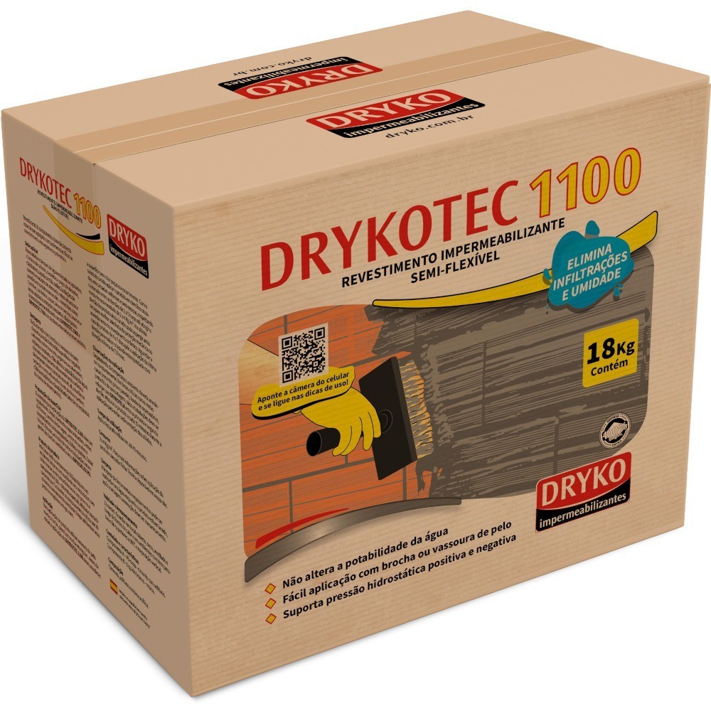 Impermeabilizante argamassa semi-flexível 18kg - DRYKOTEC 1100 - Dryko em Oferta na Shopee