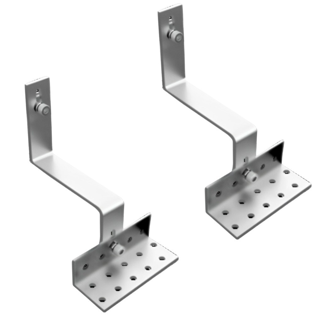 Kit 02 Estrutura Suporte Fixador Linha C Placa Painel Solar Inox Para Telha Cerâmica e Cimento Perfil Master Suporte