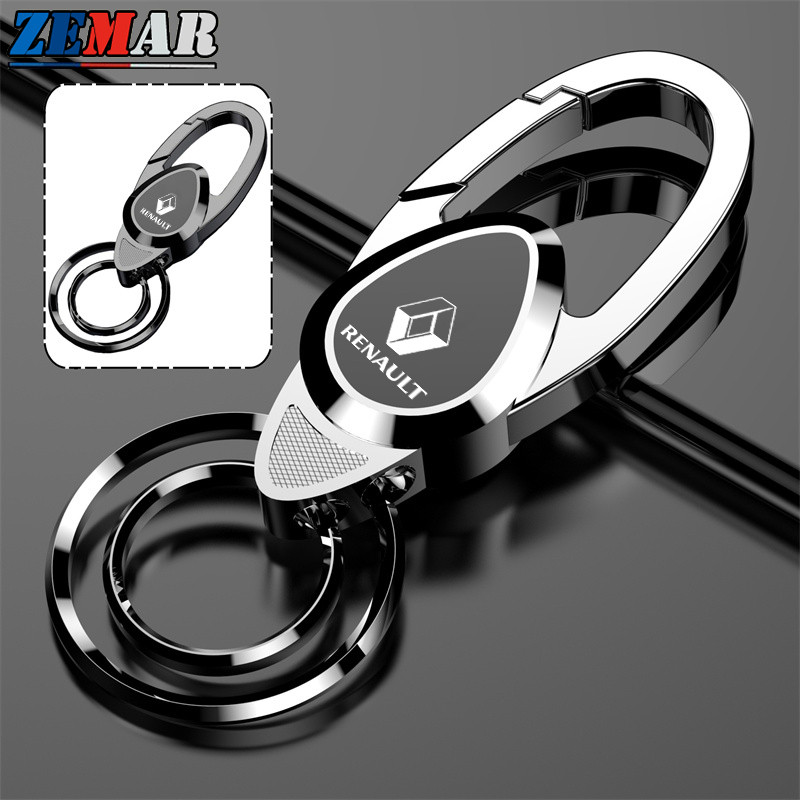 Chaveiro Renault Metal Car Keychain Porta-Chaves Para Carros De Motocicleta Pendurado De Alta Qualidade Padrões De Impressão A Laser Kwid Duster Oroch Kardian Megane 2 Sandero ZOE Clio Fluence Logan