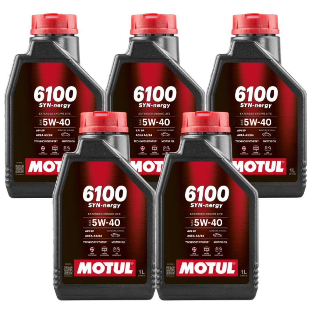 KIT 5 LITROS ÓLEO MOTUL 6100 SYN-NERGY 5W-40 AUTO em Oferta na Shopee