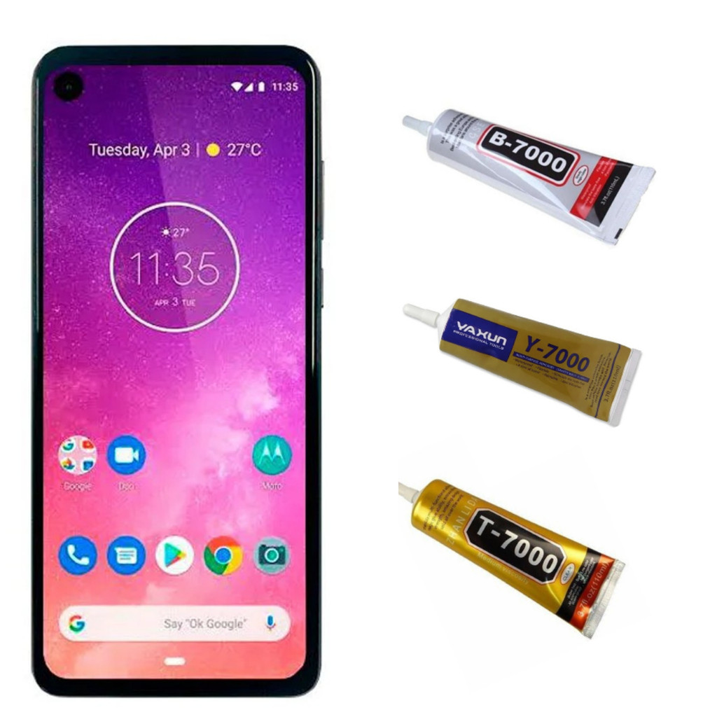 Tela Display Frontal Touch Para Moto One Vision + Cola 110ml