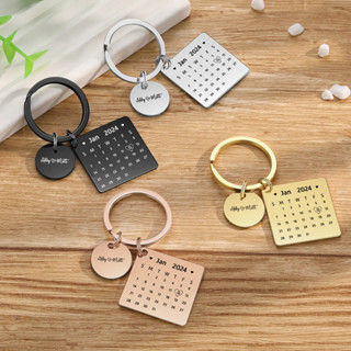 Chaveiro De Calendário Personalizado Para Casal De Aço Inoxidável Gravado Data Especial Presente De Aniversário Namorado em Oferta na Shopee