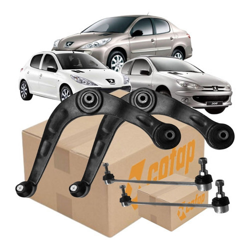 Par Balança Bandeja + 2 Bieleta/pivo/bucha Original Cofap 206 207 1999 a 2016 em Oferta na Shopee