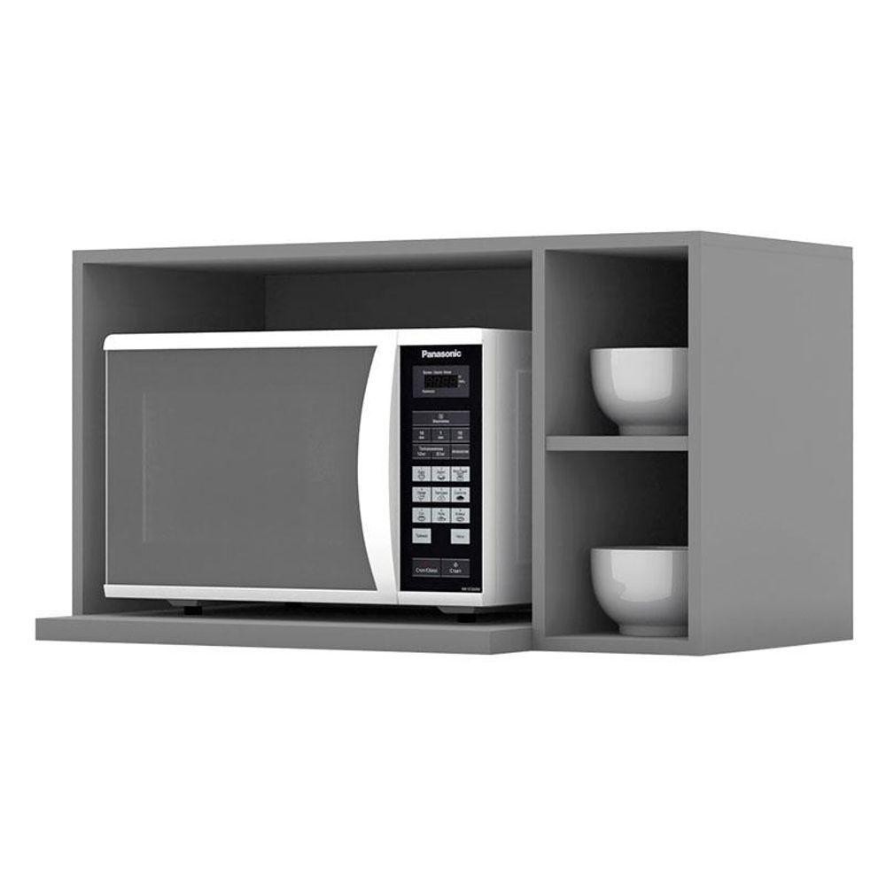 Armário Aéreo Para Micro-ondas Belize Cinza - Henn - Home & Living
