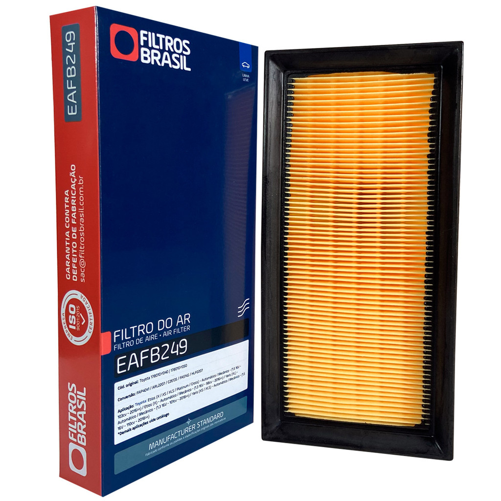 Filtro Ar Motor Toyota Etios X XS XLS Cross Flex 2016 a 2021
