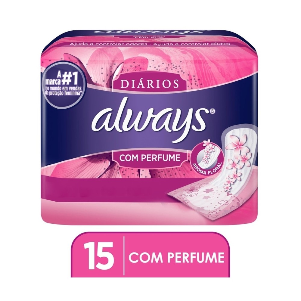 Protetor Diario Always sem Abas com Perfume 15 Unidades em Oferta na Shopee