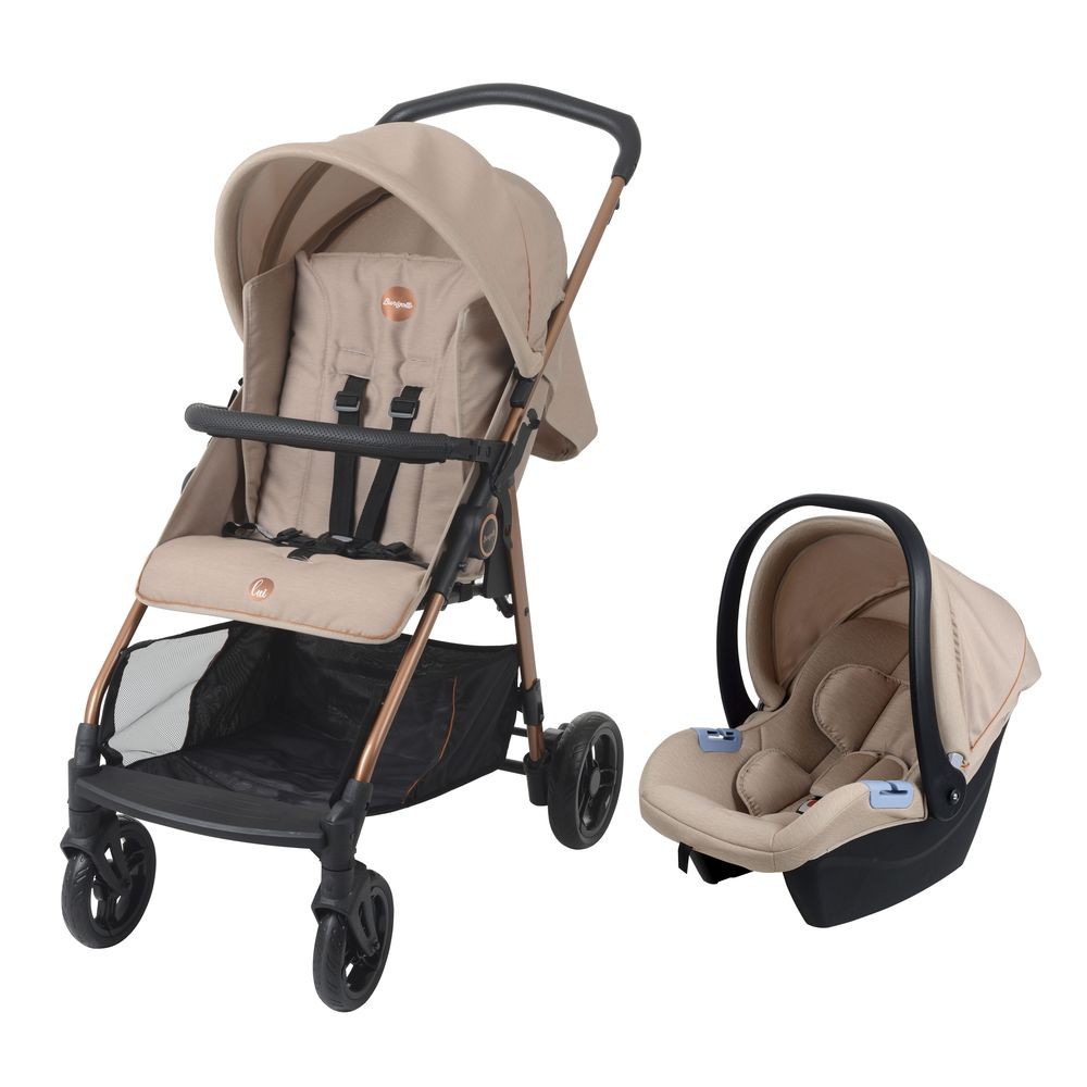 Carrinho de Bebê com Bebê Conforto Burigotto Travel System Lui e Materna Mon Amour em Oferta na Shopee