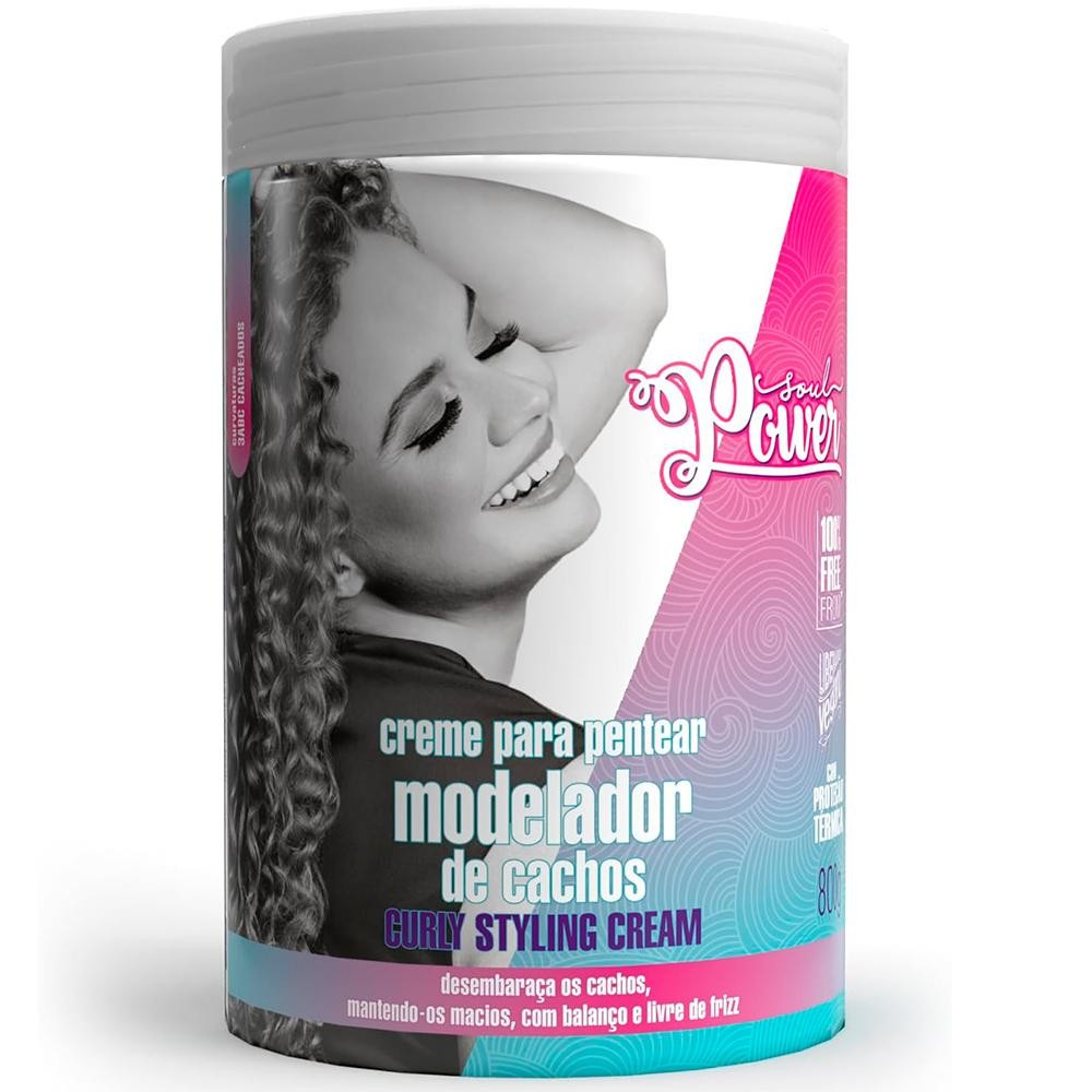 Creme para Pentear Beauty Color Modelador de Cachos Soul Power Curly Styling Cream 800g