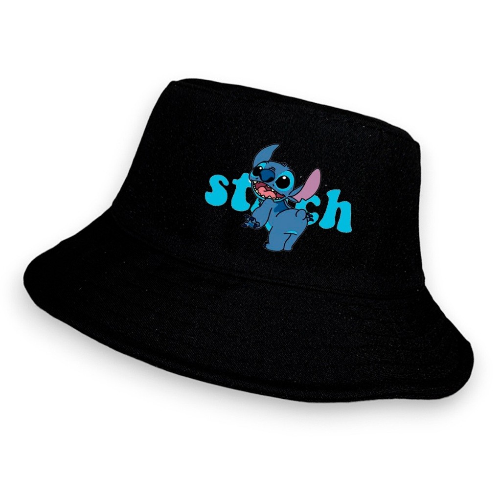 Chapeu Bucket Hat Escrito Stitch Fofo Desenho Filme Lilo E Stitch boné em Oferta na Shopee