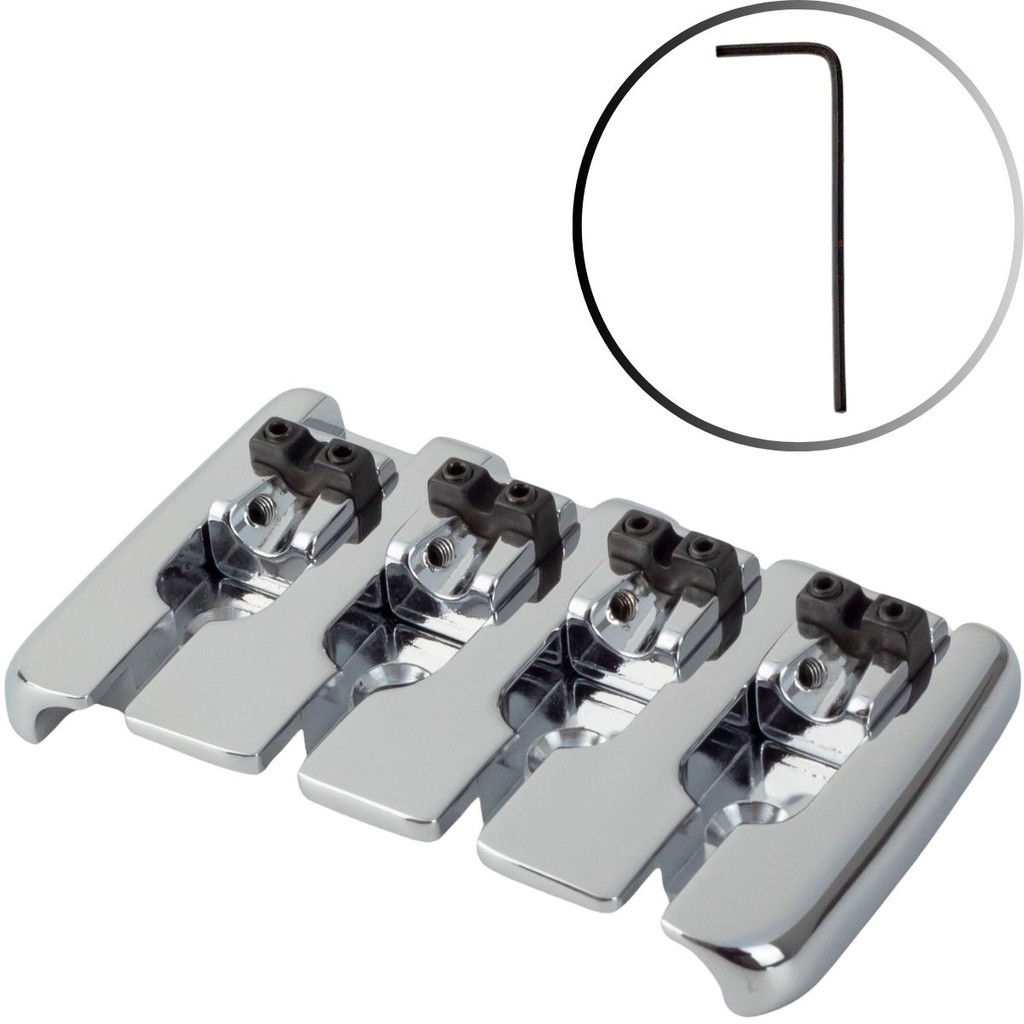 Ponte 4 Cordas Para Contra Baixo Moderno 19mm  BB001 Cromado
