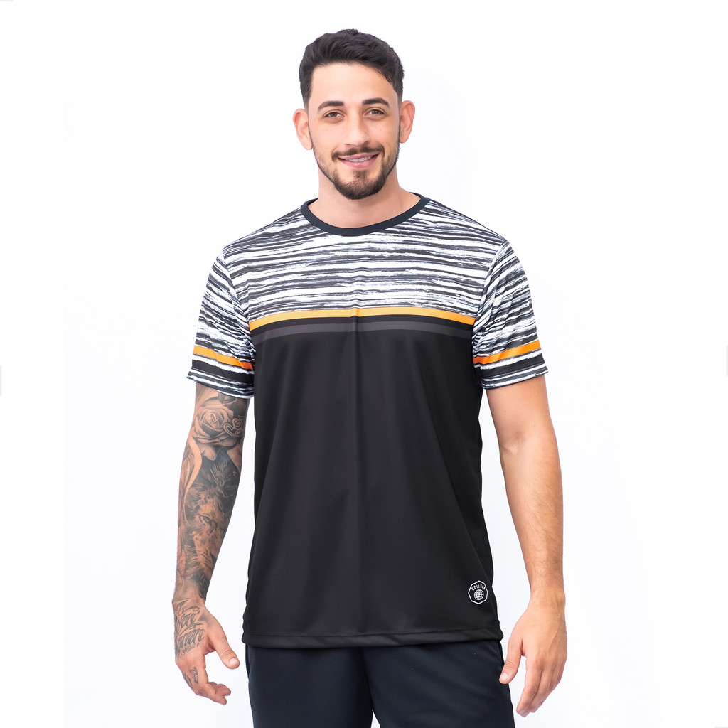 Camisa Dry Fit Academia Treino Masculina Com Proteção Camiseta Academia Masculina
