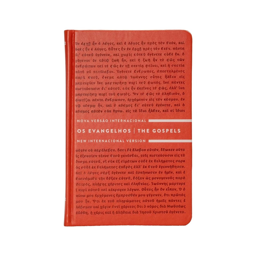 Os Evangelhos | Bilíngue | Português/Inglês | NVI | Palavras de Jesus em Azul | Capa Dura | Vermelho