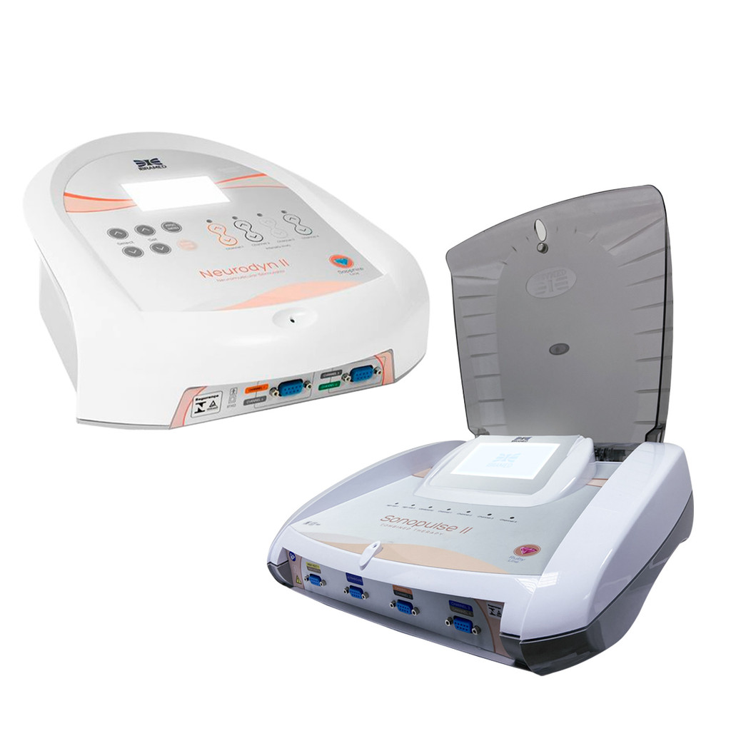 Kit Ibramed II - Neurodyn II Aparelho de Tens, Fes e Russa + Sonopulse II Ultrassom de 1 e 3 Mhz + Correntes