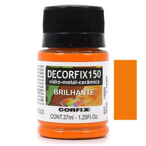 Tinta Decorfix 150 Brilhante Corfix - 431 Laranja Ágata (37 ml)