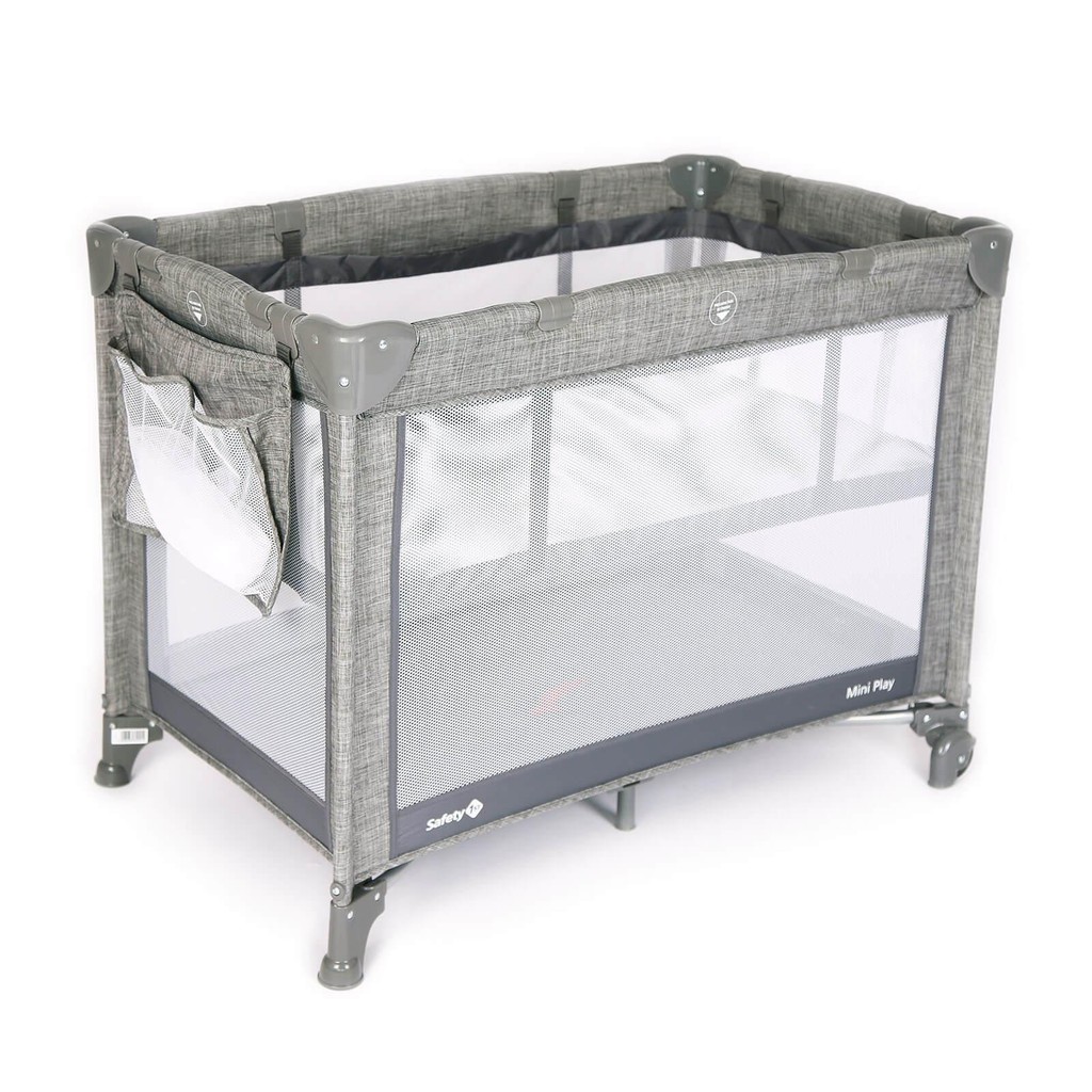 Berço Mini Play Grey - Safety 1 St em Oferta na Shopee