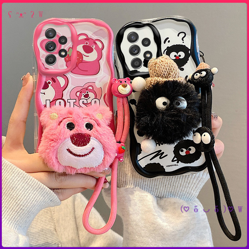 Invólucro Para Samsung A32 A31 A25 A24 A23 A22 A21S A15 M22 M32 4g 5g Caso 3D Boneca De Pelúcia Winnie the Pooh Paca Cão