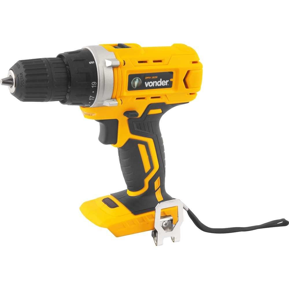 Parafusadeira/furadeira 3/8 18V sem Bateria sem Carregador Linha Intercambiável Vonder em Oferta na Shopee