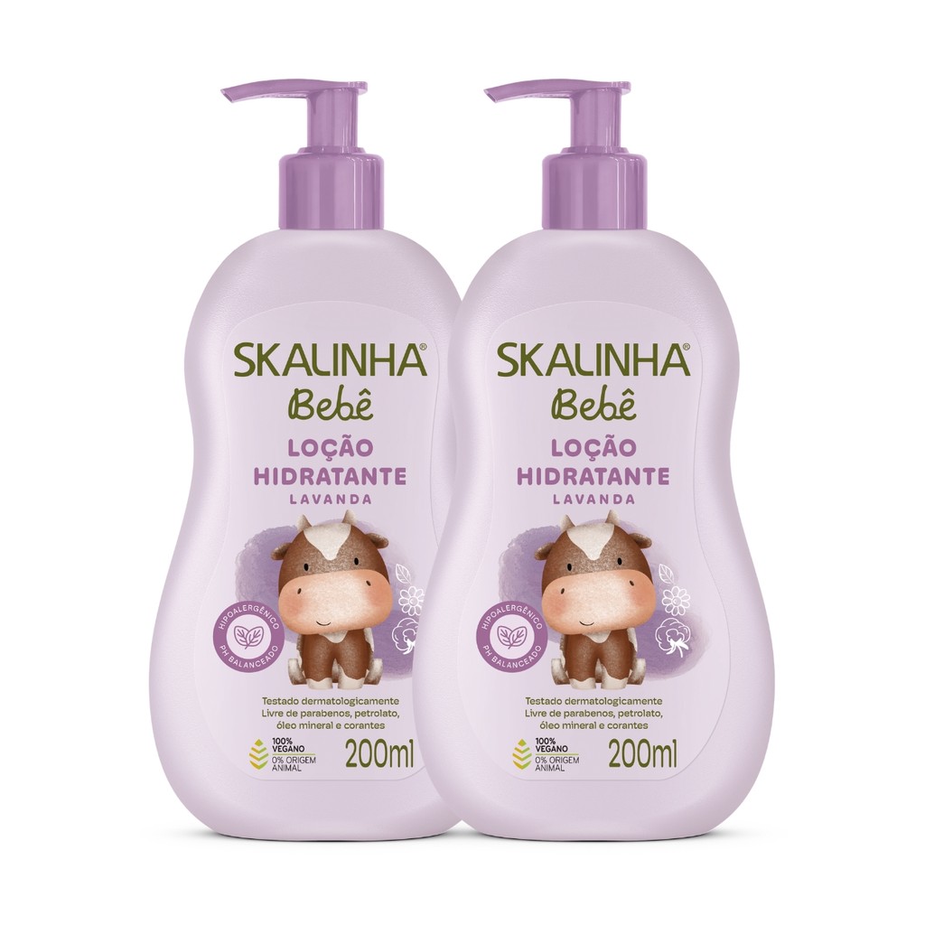 Kit 2 Loções Hidratantes Bebê Infantil Lavanda Skalinha em Oferta na Shopee
