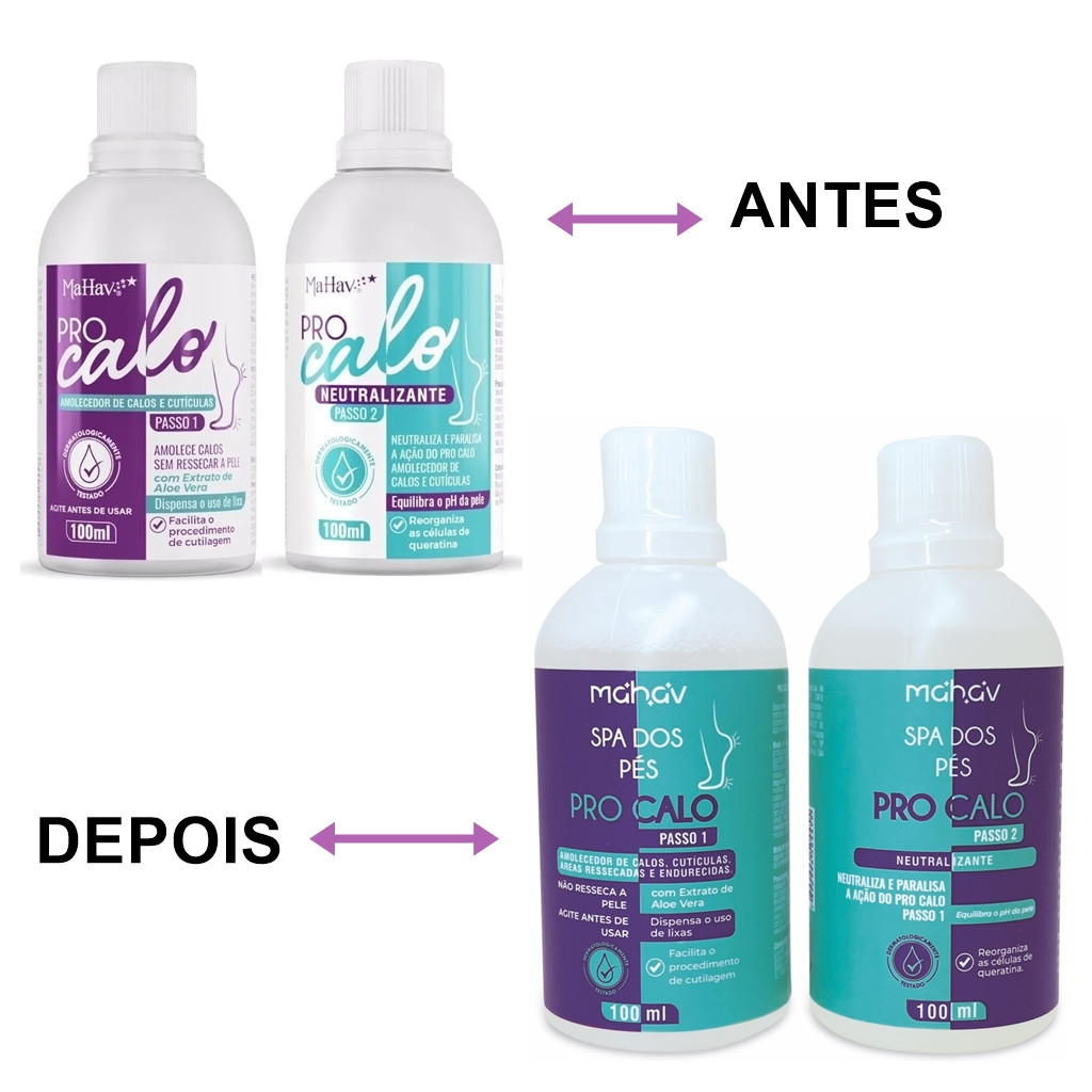KIT PROCALO AMOLECEDOR + NEUTRALIZANTE 100ml MAHAV + ESPÁTULA 222 + 10 BOTAS