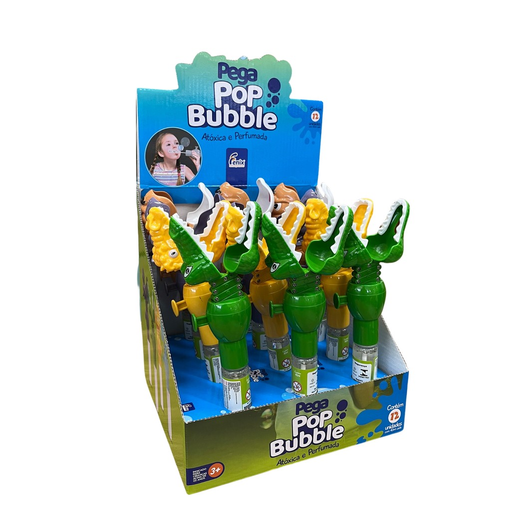 Dinossauro Brinquedo Infantil Pop Bubble Pegador alça Coisa Unitário Sortido Fenix - DPB-091