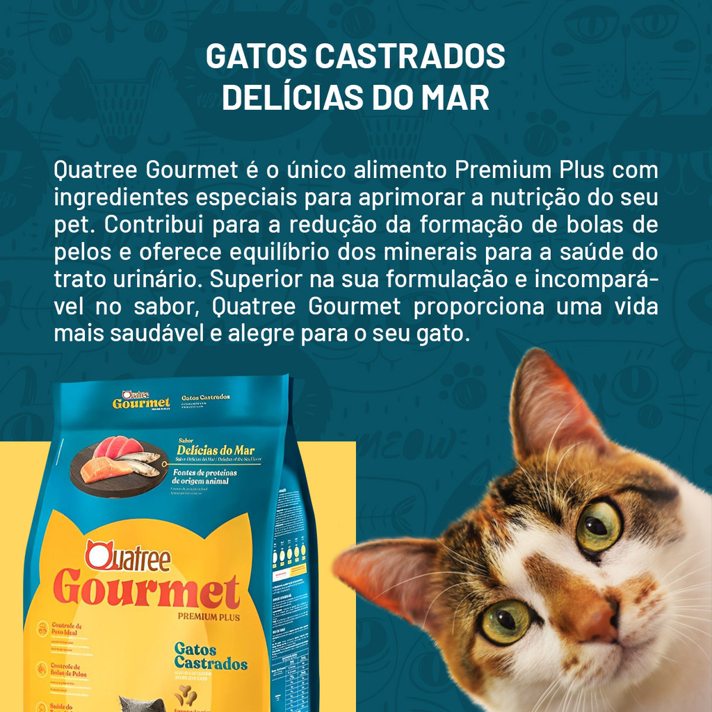 Ração para Gatos Adultos 10kg Quatree Sabor Delícias Do Mar · foto 2