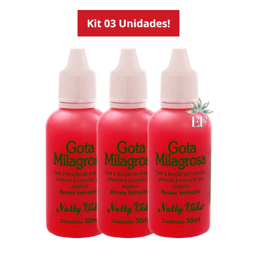 Kit 3 Unidades GOTA MILAGROSA 30mL Natty Vida