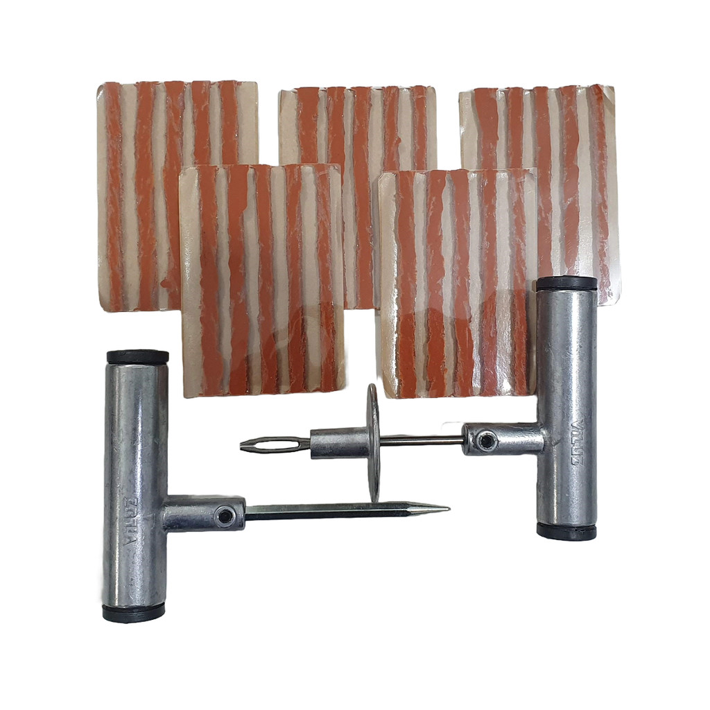 Kit Para Reparo Viluz Borracheiro Profissional Pneus Carro Moto S/cam + 25 peças Macarrao Refil