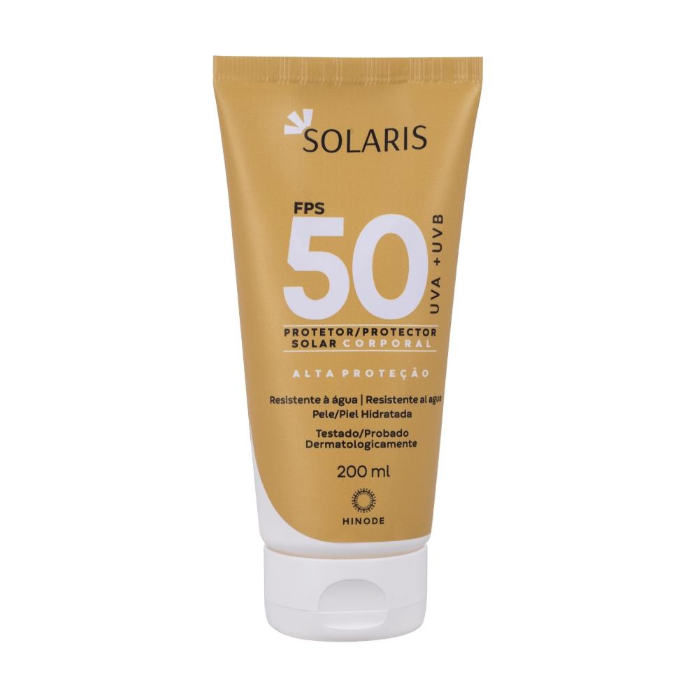 Protetor Solar Corporal Solaris UVA e UVB FPS 50 200ml Hinode