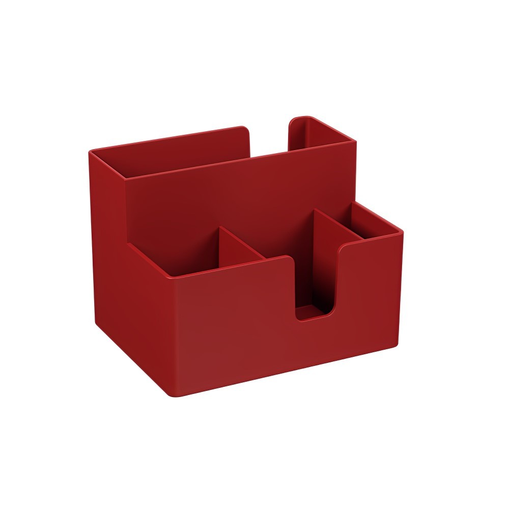 Porta Guardanapo e Sachês 14 x 10.6 x 9.4 cm Vermelho Coza